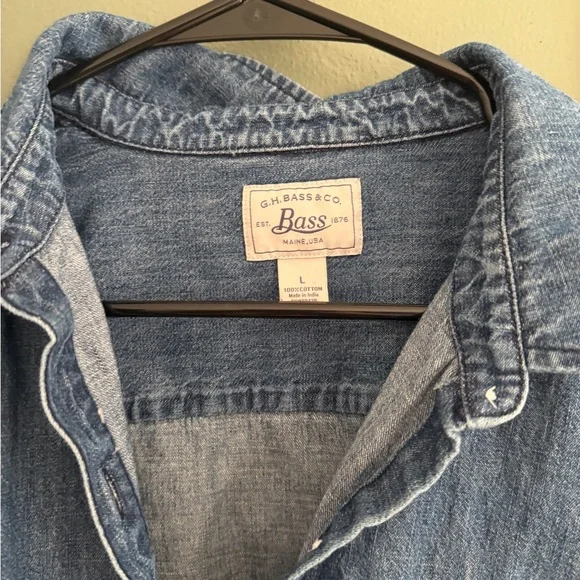 G.H. Bass & Co. Blue Denim Shirt - Picture 3 of 10